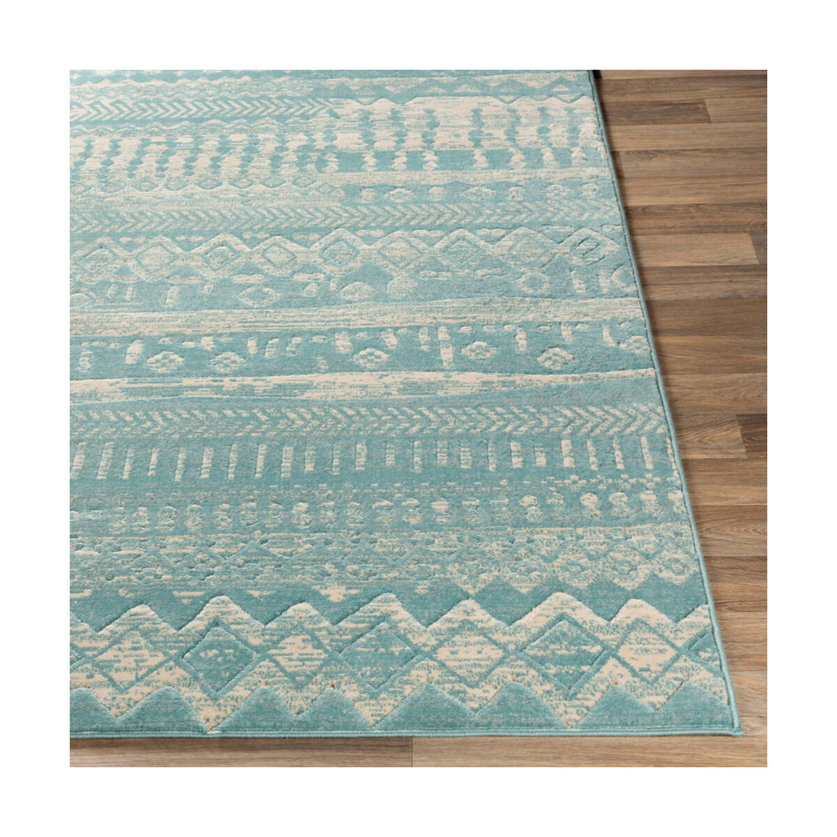 City 36 X 24 inch Aqua/Beige/Light Gray Rugs