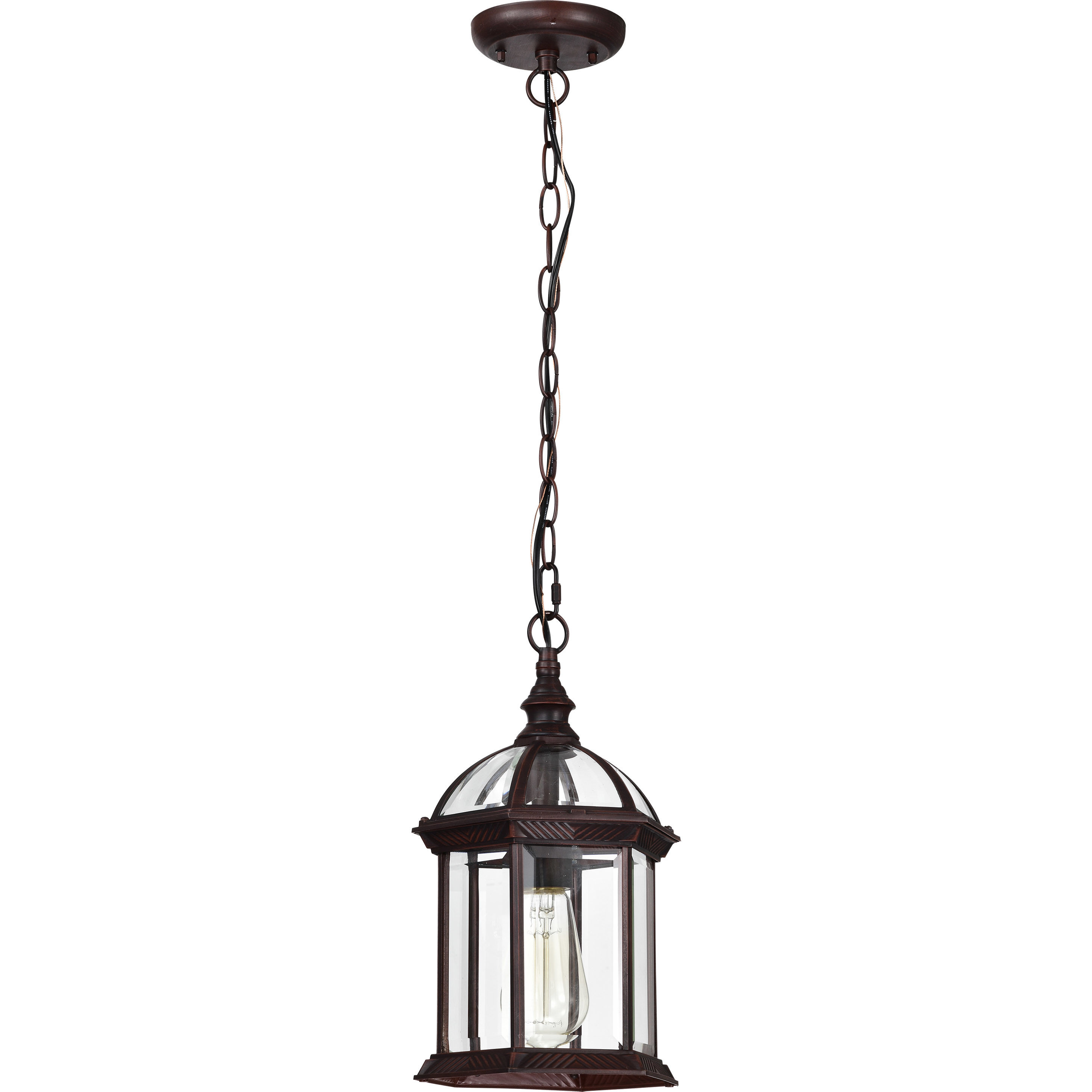 Boxwood 1 Light 8 inch Rustic Bronze Outdoor Hanging Lantern