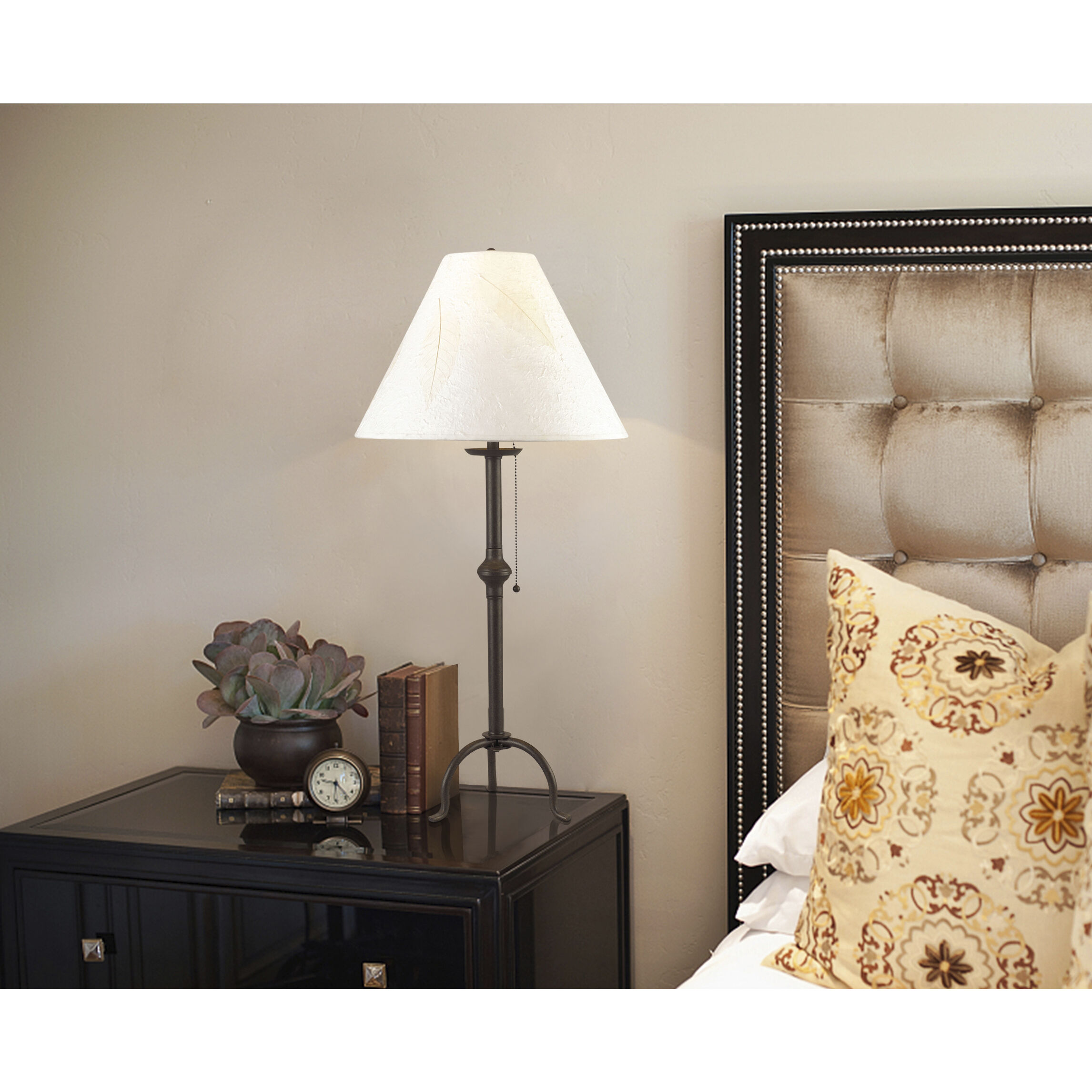 Iron 32 inch 75 watt Black Table Lamp Portable Light