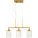 Taylor 3 Light 22 inch Brass Pendant Ceiling Light