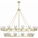 Aragon 30 Light 60 inch Soft Brass Chandelier Ceiling Light