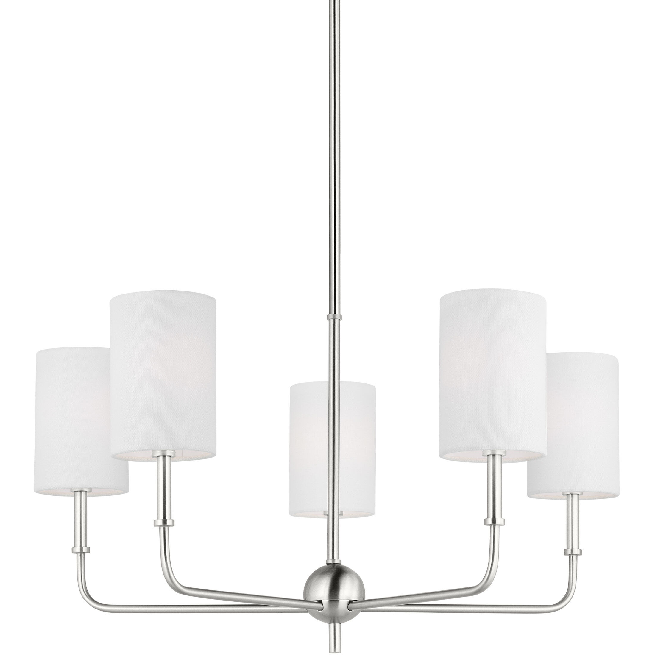 Foxdale 5 Light 26 inch Brushed Nickel Chandelier Ceiling Light