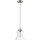 Vintage 1 Light 7.5 inch Polished Nickel Mini-Pendant Ceiling Light, Essentials