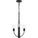 Jheni 3 Light 14 inch Matte Black Chandelier Ceiling Light