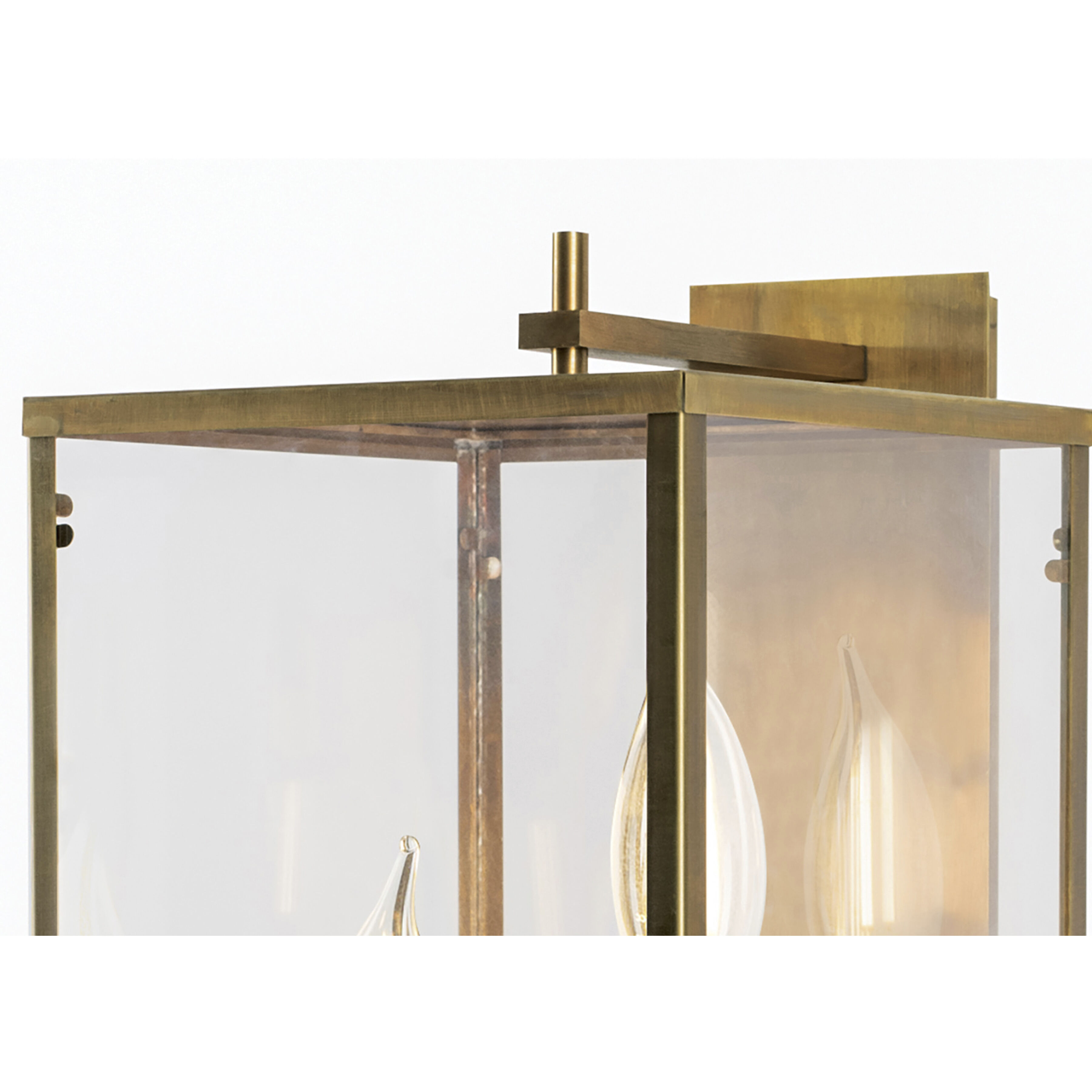Back Bay 3 Light 24.5 inch Aged Brass Outdoor Wall Sconce