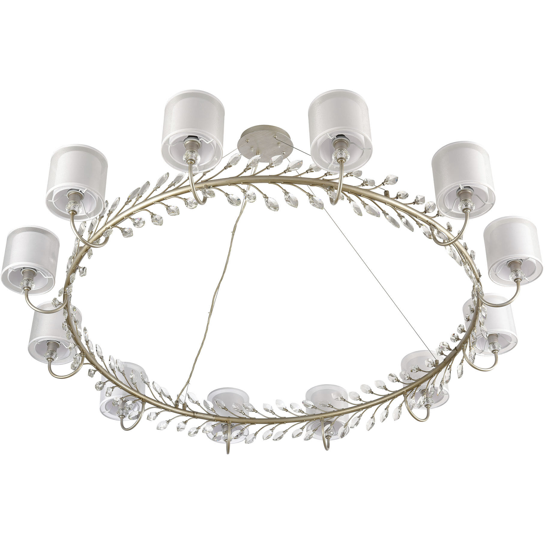 Asbury 12 Light 62 inch Aged Silver with Clear Chandelier Ceiling Light