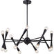 Drake 16 Light 29 inch Matte Black Chandelier Ceiling Light