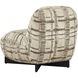 Evans Mocha and Caramel and Dark Walnut Armless Accent Chair