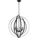 Equinox 6 Light Matte Black Pendant Ceiling Light