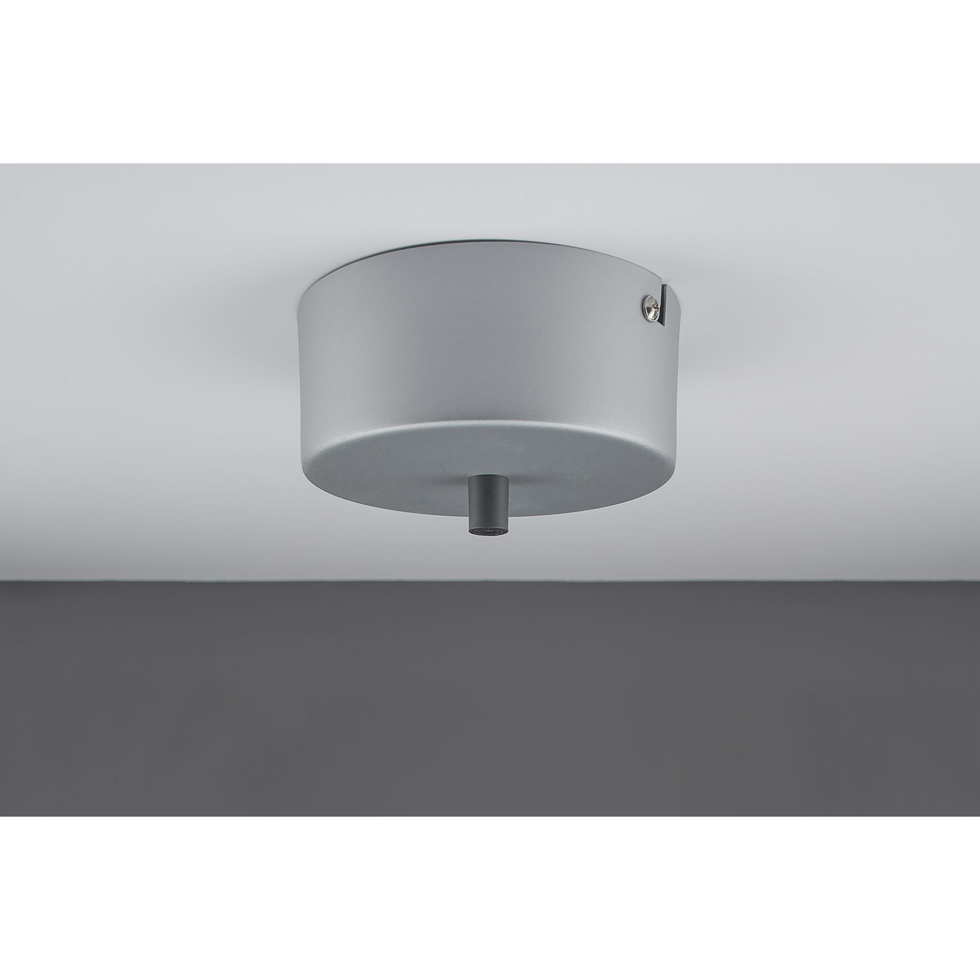 Rome LED 7.88 inch Matte Chrome Pendant Ceiling Light in Aqua Outer/Matte White Inner Glass