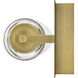 Lucien LED 5 inch Lacquered Brass Vanity Light Wall Light, Vertical