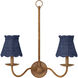 Annabelle Indigo 6 inch Tapered Chandelier Shade, Suzanne Duin Collection