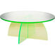 Callie 29.9 inch Clear and Green Coffee Table