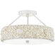 Turbinella LED 18.5 inch Sugar White Semi-Flush Mount Ceiling Light