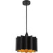 Alora Mood Plisse Pendant Ceiling Light in Matte Black