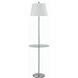 Andros 60 inch 150 watt Brushed Steel Floor Lamp Portable Light, with Tray