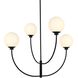 Nyomi 4 Light 36 inch Black Chandelier Ceiling Light