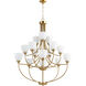 Enclave 15 Light 38.5 inch Aged Brass Chandelier Ceiling Light