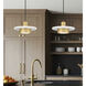 Ludo Pendant Ceiling Light in Matte White and Modern Gold