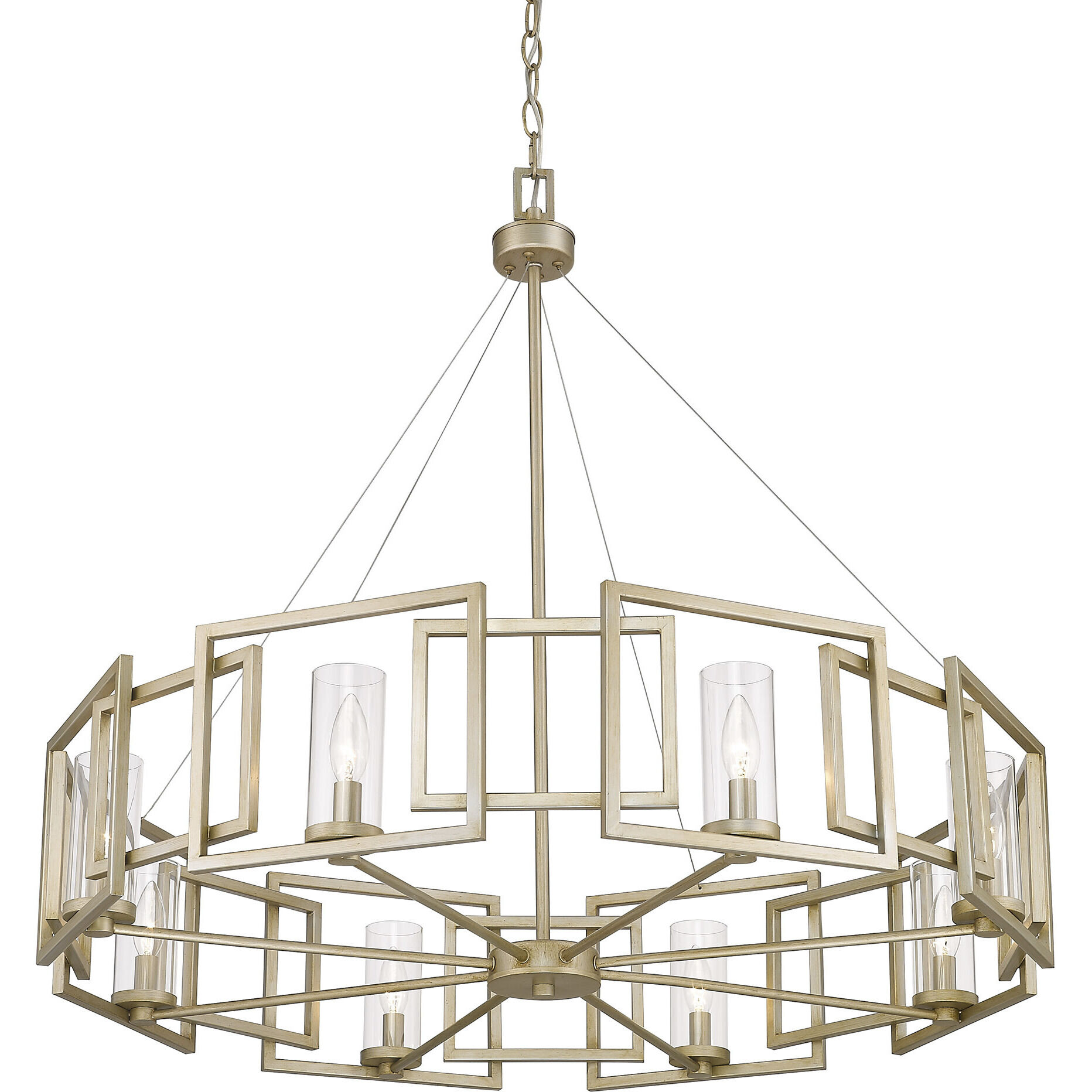 Marco 35.38 inch 60.00 watt White Gold Chandelier Ceiling Light, Large