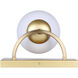 Monroe 1 Light 8.25 inch Gold Vanity Light Wall Light