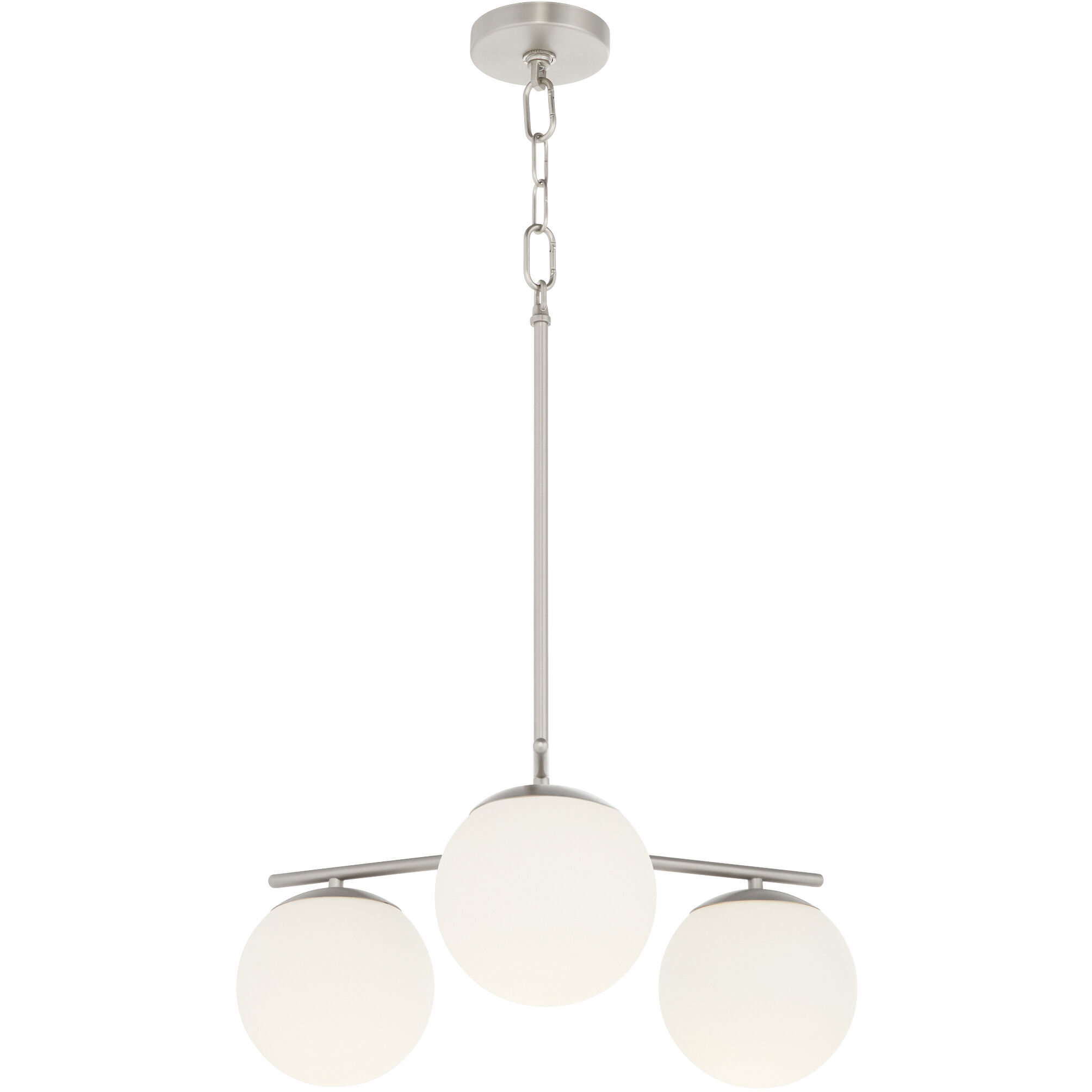 Jasper 3 Light 22 inch Satin Nickel Chandelier Ceiling Light