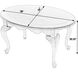Grace Oval 4 Legs Coffee Table in Gray