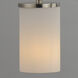 Lateral 1 Light 4.75 inch Satin Nickel Single Pendant Ceiling Light in Satin White