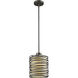 Zinnia 1 Light 6 inch Bronze Pendant Ceiling Light