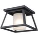 Kingsbury 1 Light 10 inch Black Outdoor Flush Mount
