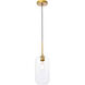 Collier 1 Light 6.1 inch Brass Pendant Ceiling Light