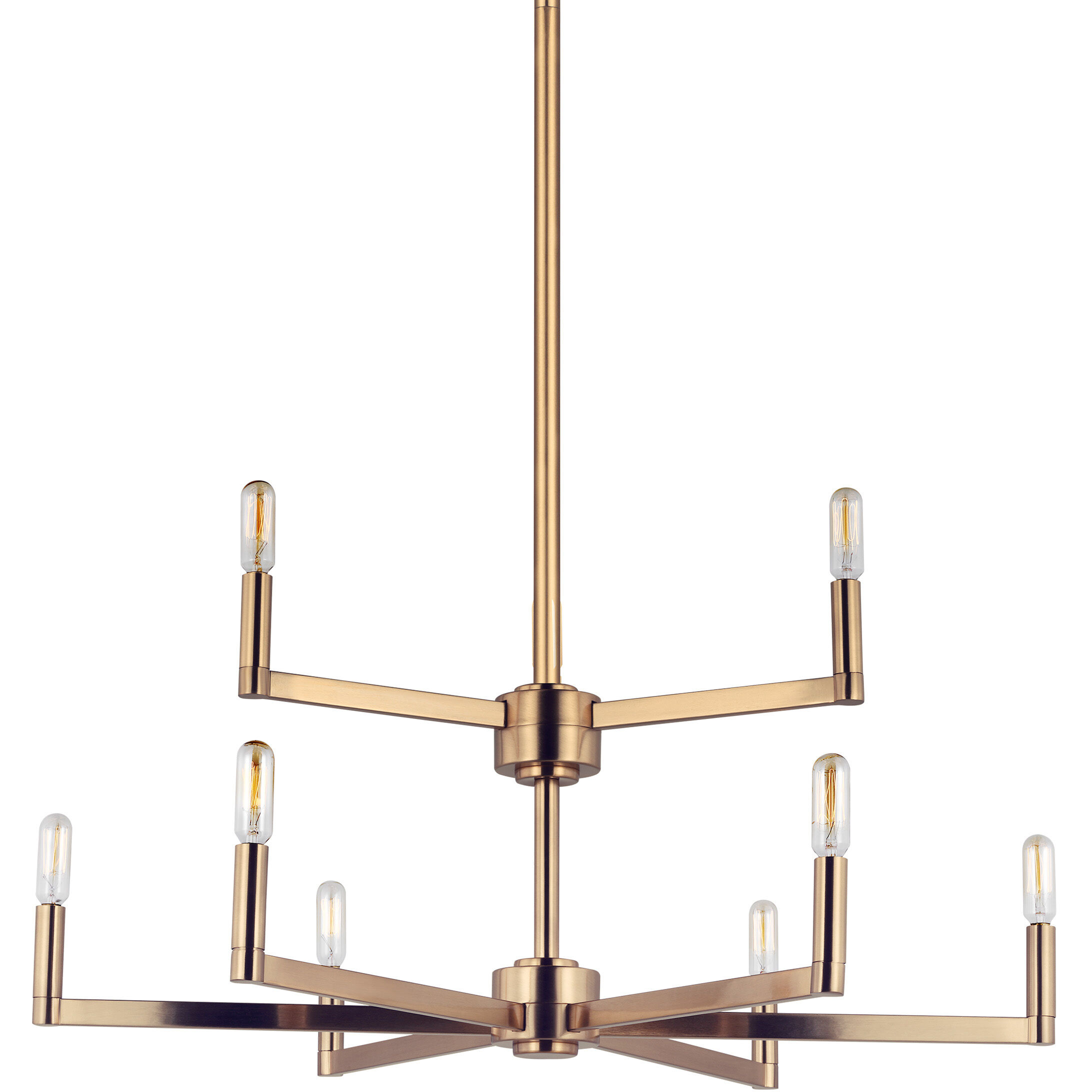 Fullton 9 Light 30 inch Satin Brass Chandelier Ceiling Light