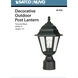 Briton 1 Light 14 inch Textured Black Outdoor Post Lantern