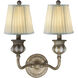 Springdale 2 Light 15 inch Antique Golden Silver Wall Sconce Wall Light