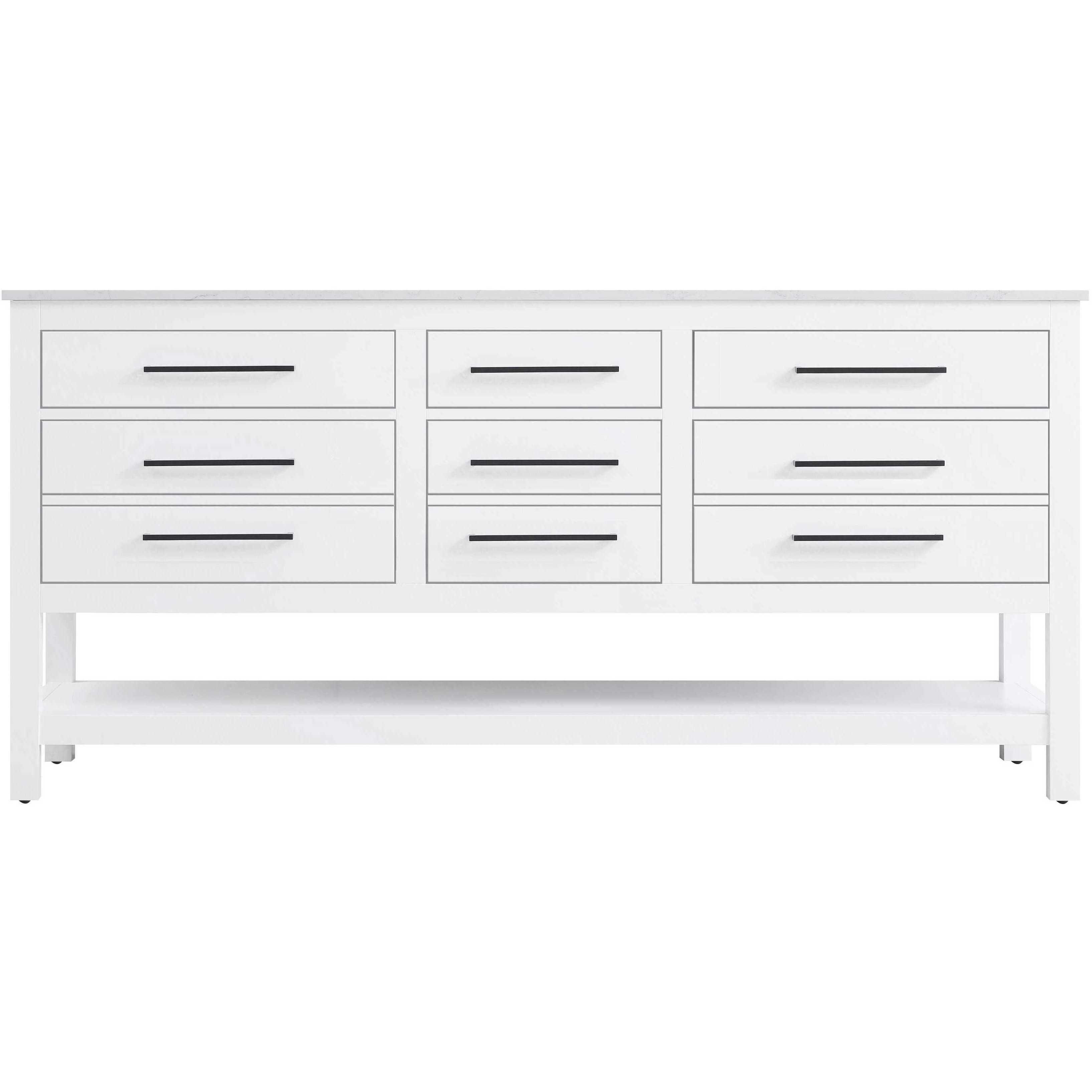 Karson 72 X 34 inch White Bathroom Vanity Cabinet