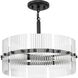 Seville 4 Light 17.87 inch Matte Black Convertible Pendant Ceiling Light, Design Series