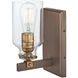 Morrow 1 Light 15 inch Harvard Court Bronze/Gold Bath Light Wall Light