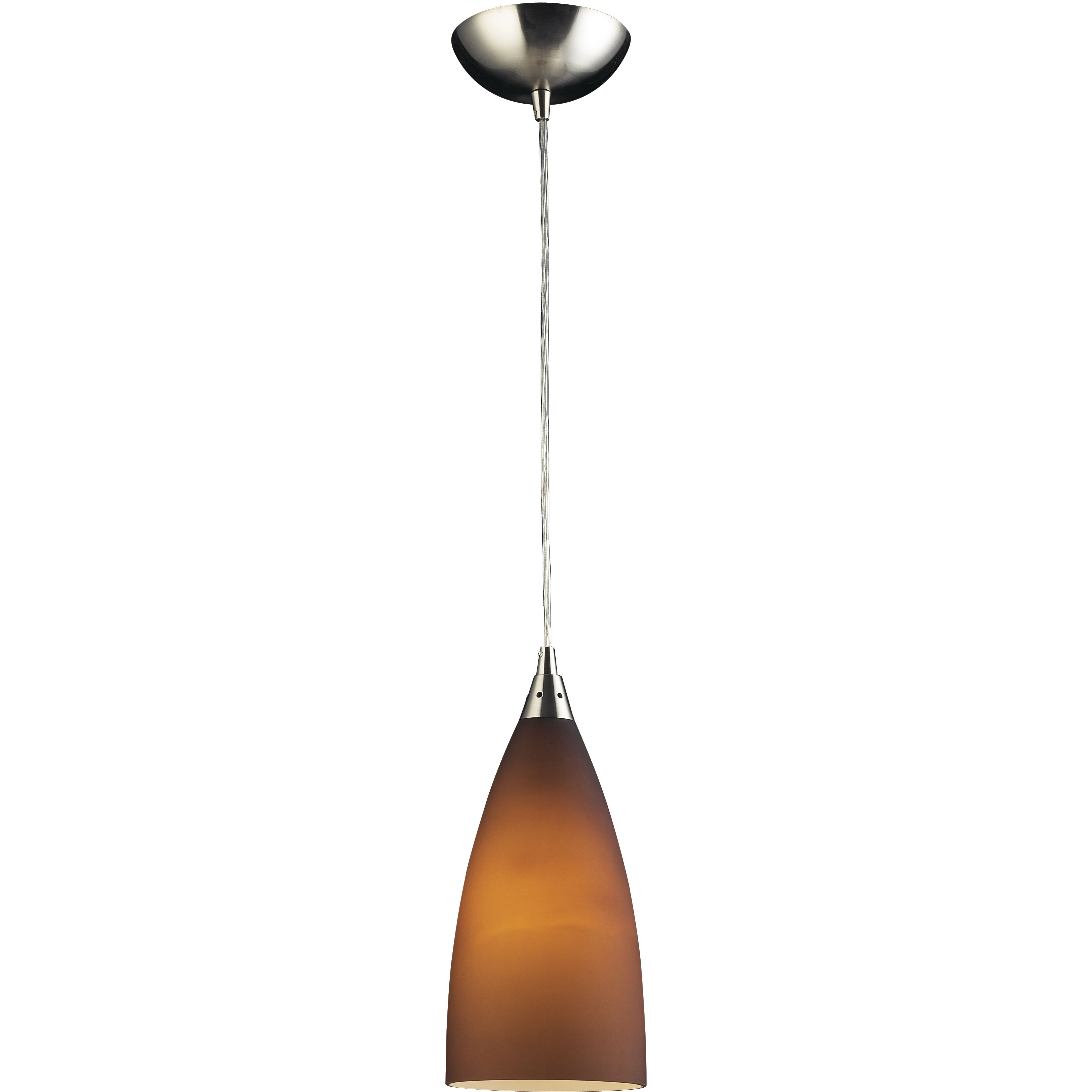 Vesta 1 Light 5 inch Satin Nickel Pendant Ceiling Light