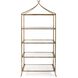Moreau 60 X 28 inch Antique Gold Shelving, Large