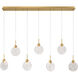 Briselle LED 5.75 inch Legacy Brass Pendant Ceiling Light