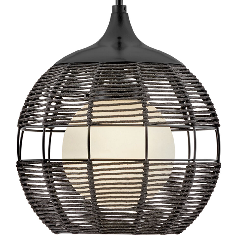 Maddox 1 Light 14 inch Black Outdoor Hanging, Open Air