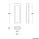 Cadey LED 19.25 inch Basalt Stone and Black Outdoor Wall Light