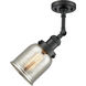 Franklin Restoration Small Bell 1 Light 5 inch Matte Black Sconce Wall Light in Silver Plated Mercury Glass, Franklin Restoration