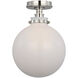 Visual Comfort Signature Collection Chapman & Myers Parkington LED 10 inch Polished Nickel Globe Flush Mount Ceiling Light CHC4526PN-WG - Open Box