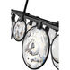 Nala LED 49.75 inch Black Chandelier Ceiling Light, Linear & Oval