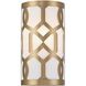 Jennings Bath Sconce Wall Light in Aged Brass