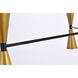 Cade 6 Light 34 inch Black and Brass Pendant Ceiling Light