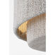 Chapman & Myers Dorado LED 24 inch Antique-Burnished Brass and Washed Abaca Flush Mount Ceiling Light