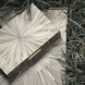Palm 14.25 inch Grey Straw and Antique Brass Marquetry Box