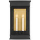 C&M by Chapman & Myers Cupertino 2 Light 19.13 inch Textured Black Outdoor Wall Lantern